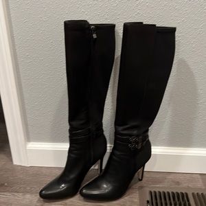 4” heel black boots